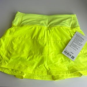lululemon pace rival skirt - mid rise - 12” - highlight yellow - rare - size 0